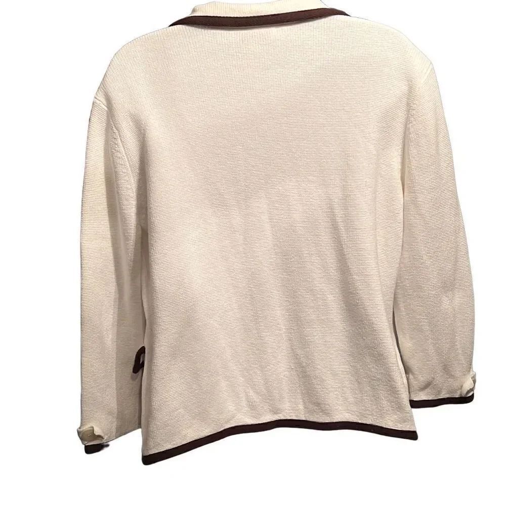 Talbots Open Front Cotton Cardigan Size M - Picture 2 of 8